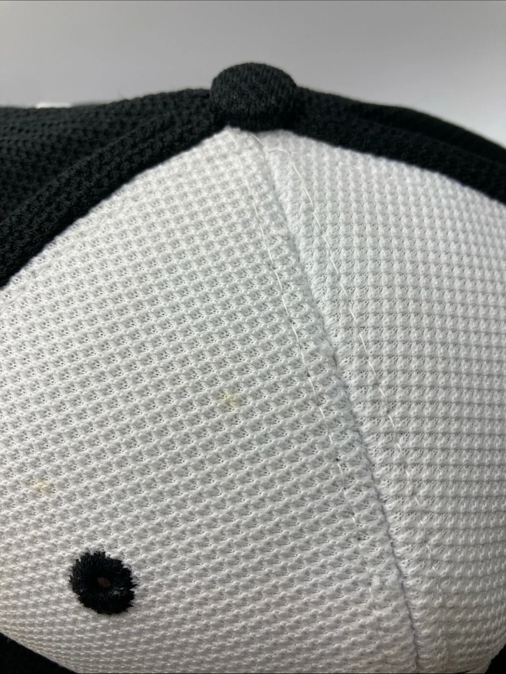 Adidas Climalite High Crown Hat Flat Brim L/XL Black White Baseball Cap NWT